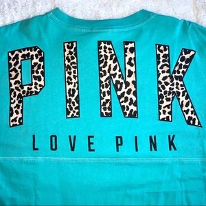 PINK Victoria’s Secret Leopard Varsity Crew